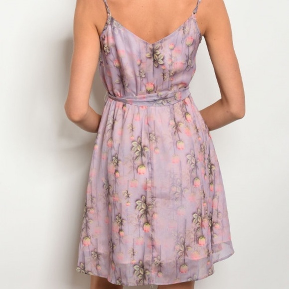 Lilac Floral Dress - Picture 2 of 2